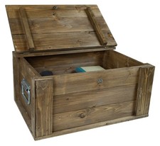 Holztruhe Hugo braun mit