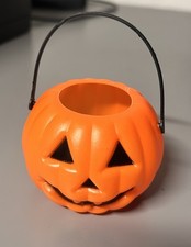 4 Stück Kleine Halloween Kürbiseimer 10cm Mini Deko Eimer Süßes Party Tisch