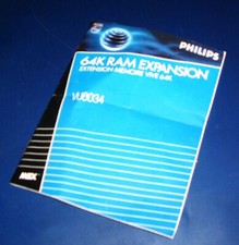 8-Bit Homecomputer Anleitung MSX 1 Speichererw. PHILIPS 64k Ram Expansion VU0034