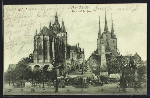 Ansichtskarte erfurt dom - ansichtskarte, und
