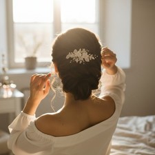 Braut haarkamm golden - haarkamm,
