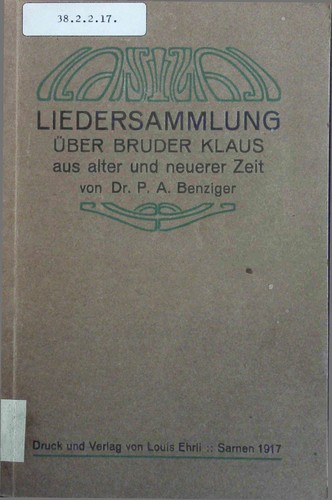 Liedersammlung über bruder - liedersammlung,