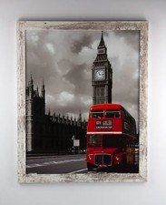 Bilderrahmen Kallisto MDF Holz Vintage Weiß Natur Größenwahl