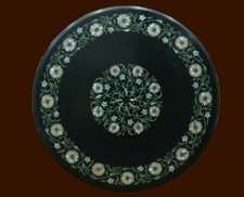 18" Schwarzer Marmor