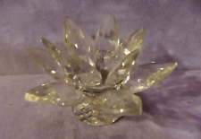 24426. Schöner Kerzenständer  Kerzenleuchter  Blume  Blüte   Glas  klar Janus