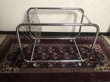 RAR Couchtisch Beistelltisch Chrom Rollen 70er Ohne Glasscheiben VINTAGE