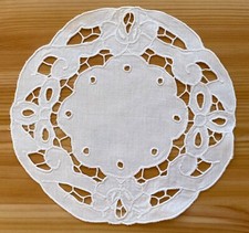 Weißes Deckchen Baumwolle