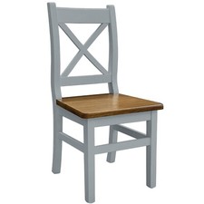 Grau Holzstuhl Kreuzstuhl