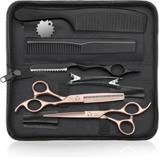  Friseurscheren Set Profi - Haarschneideschere&Effilierschere 6.5" Haarschere 