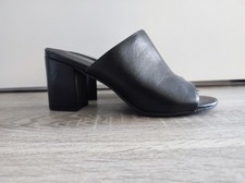 Stilvolle Pantoletten mit Blockabsatz Gr.36, schwarz, 90er Stil, wie neu!