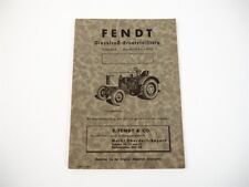 Fendt F28 P PHI PHII Dieselross Schlepper Ersatzteilliste 1952