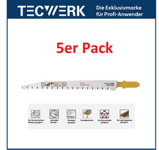 TECWERK  T 234X 5er Pack Stichsägeblatt Varicor Corian Holz Kunststoff Plexiglas