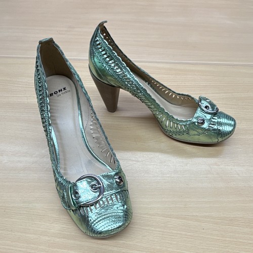 Bronx damen pumps leder grün - bronx,