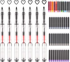 7 Stück Kalligraphie Füller Set,Kaligraphiestifte Set Anfänger mit 42 Tintenpatr