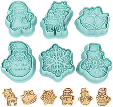 6-teiliges Weihnachten Ausstechformen Set 3D Plätzchen Rentier Schneeflocke