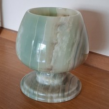 Naturstein Onix Onyx Vase, dekorativ,  14 cm