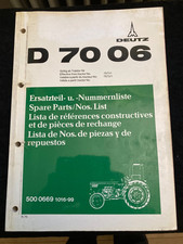 Ersatzteilliste Deutz D 7006