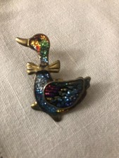 Modeschmuck Anstecknadel Motiv Ente