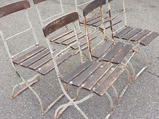 6 x alter Garten Klappstuhl -
