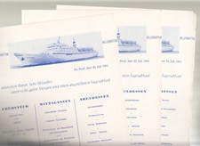 1961 FRITZ HECKERT - AN BORD - Originalmappe mit Karten in Din A 4 