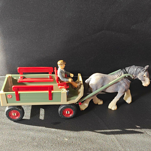 Schleichkutsche mit pferd - schleichkutsche,