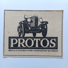 1922 Protos Automobile Siemensstadt Berlin Werbeanzeige Werbung Reklame