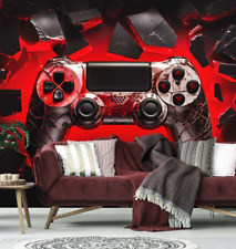 Fototapete Kinderzimmer Junge Gaming Schwarz Kinder VLIES TAPETE XXL + KLEISTER