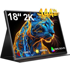 144Hz Gaming Monitor 18" 2560x1600 Portable Screen PC Monitor USB-C Bildschirm