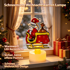 Schneemann Weihnachtskerzen