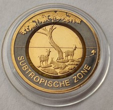5 EURO MÜNZE - Subtropische Zone 2018 - Polymer-Ring - RHODIUM & GOLD - RAR
