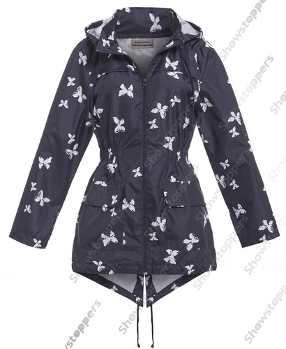 New womens rain mac - new, blue