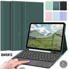 Hülle für iPad 10 9 8 7th Air 6 5 4 3 Pro 11 QWERTZ Tastatur mit Touchpad & Maus