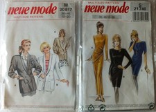 neue mode  Schnittmuster  M 20817 Blazer / S 21740 Kleid in 3Vari. zum aussuchen