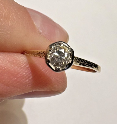 Art deco 14k gelbgold - art,