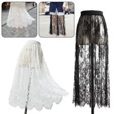 Damen Durchsichtig Netz Blumen