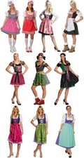 Dirndl Oktoberfest Bayern Tracht Trachtenkleid Karneval Kostüm 34-52