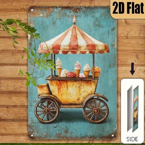 Blechschild eis eiscreme - blechschild,