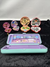 C802 Polly Pocket 5 Dosen Konvolut Sammlung Bluebird 90er Jahre Vintage