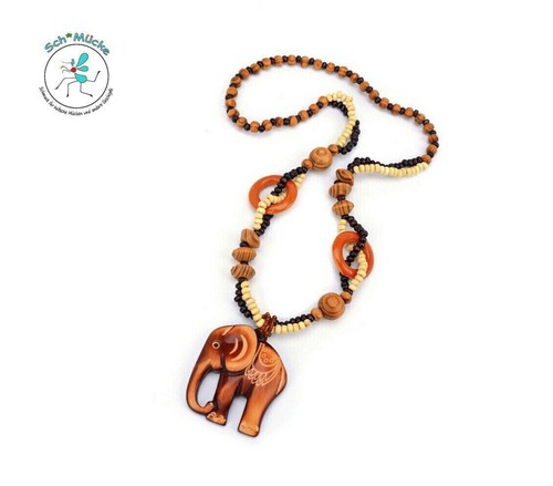 Halskette elefant holz - elefant,