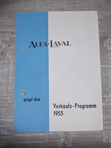 Altes prospekt alfa laval 1955 - altes, alfa-laval
