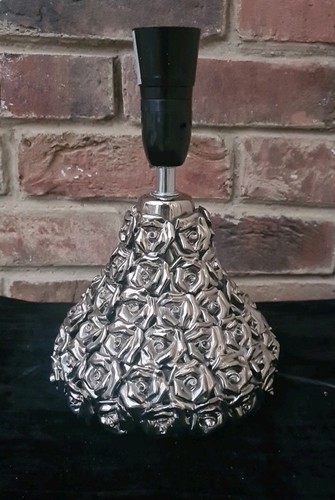 Silber chrom blumen tischlampe - silber,