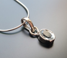 925 Sterling Silber Halskette Topas Edelstein Anhänger Echtschmuck Geschenk