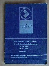 Original Betriebsanleitung DDR IFA Kipp-Anhänger HW HL 80.11 Werdau Ausgabe 1972