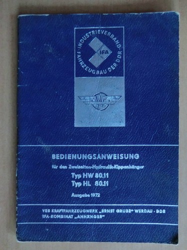Original betriebsanleitung ddr - betriebsanleitung,