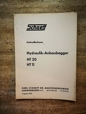 Gebrauchtes Hydraulikschema von SCHAEFF - Hydraulik Anbaubagger HT 20 + HT 11