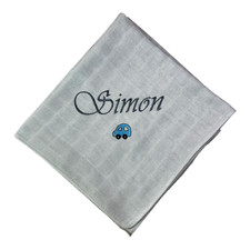 Mulltuch mit Name und Motiv