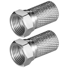 2x F-Stecker Sat Anlage Kabel 8,2mm Antennen LNB TV Montage Koax Stück Verbinder