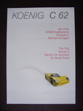 Koenig Specials C 62 Prospekt / Brochure, D/GB