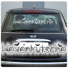 Auto Aufkleber Hexenkutsche Hexen Kutsche Hexe Spinnweben Sterne Sticker A1200