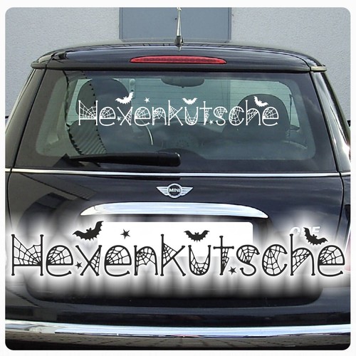 Auto aufkleber hexenkutsche - auto,